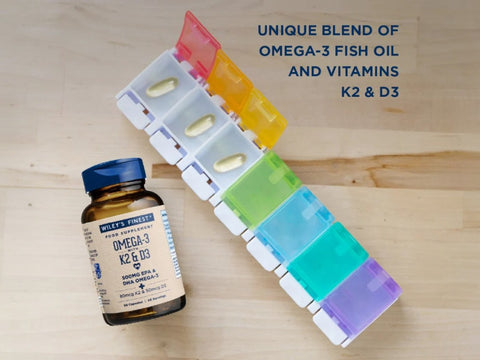 Wiley's Finest Omega-3 with Vitamin K2 & D3 - 60 Softgels