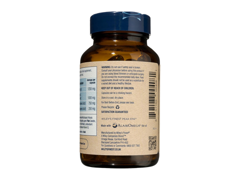 Barcode image: Wiley’s Finest Peak EPA fish oil capsules bottle barcode 60 count