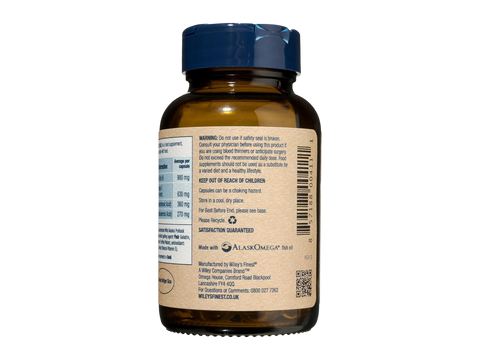 Barcode image: Wiley’s Finest Wild Alaskan fish oil minis softgels bottle barcode 60 count