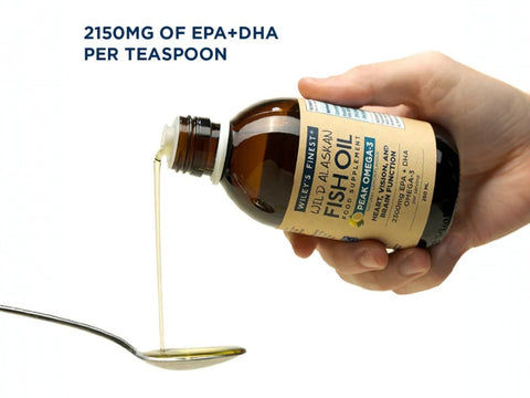 How to Use: Wiley's Finest Peak Omega-3 liquid fish oil spoon use natural lemon flavour 250ml