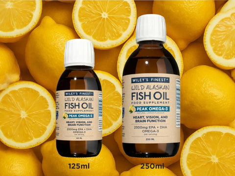 Wiley's Finest Wild Alaskan Fish Oil Omega-3 Liquid Lemon - 250ml & 125ml