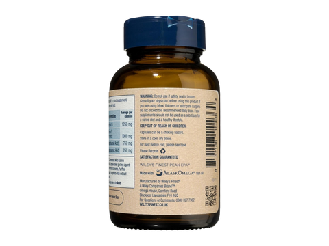Barcode Image: Wiley's Finest fish oil Peak EPA 30 capsules bottle barcode packaging