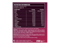 Nutrition information label on a supplement package with white background