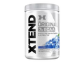 Container of XTEND BCAA supplement with blueberry flavor on a white background
