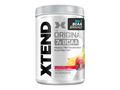 Container of XTEND BCAA supplement with fruit flavor on a white background