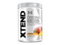 Container of XTEND BCAA supplement with fruit flavor on a white background