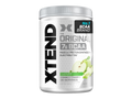 Container of XTEND BCAA supplement with green apple flavor on a white background