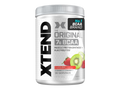 Container of XTEND BCAA supplement with fruit illustration on a white background
