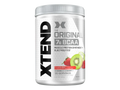 Container of XTEND BCAA supplement with fruit graphics on a white background