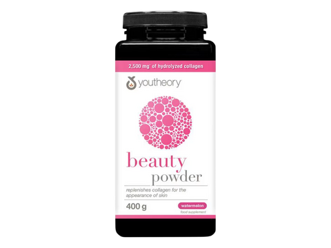 Youtheory Hydrolyzed Collagen Powder tub, watermelon, 400g.