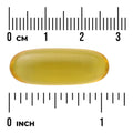Swanson MultiOmega 3-6-9 Flax Fish & Borage Oil – 120 Softgels softgel size comparison with measurement scale