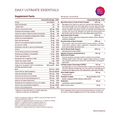 IM8 Daily Ultimate Essentials supplement facts and ingredients label od acai + mixed berry 30 sachets