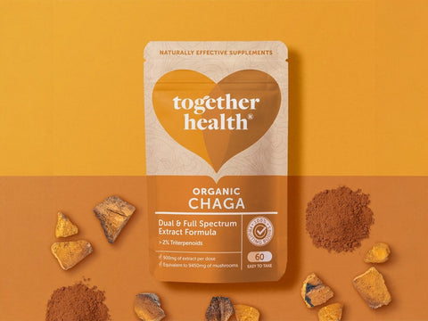 Together Health Organic Chaga 900 mg Dual Extract - 60 Vegan Capsules