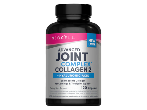 NeoCell Joint Complex Type 2 Collagen and Hyaluronic Acid 120 capsules front view bottle packaging