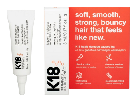 K18 Leave-In Molecular Repair Hair Mask - 5ml tube & box