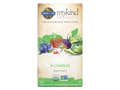 Garden of Life mykind Organics B Complex Once Daily Tablets bottle front label packaging- 30 vegan tablets