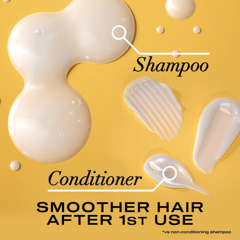 How to use
OGX Brazilian Keratin Smooth Conditioner usage instructions on packaging